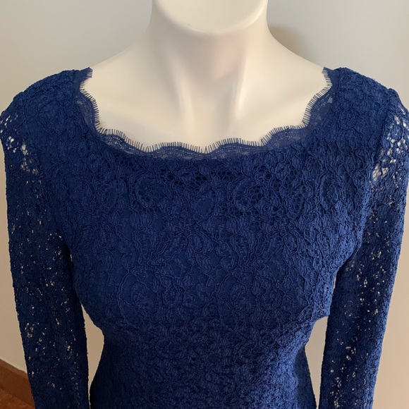 Cache Royal Blue Lace Cocktail Dress size 4 - Picture 4 of 8